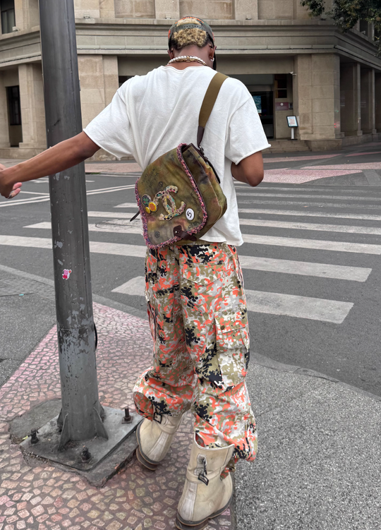 STEEPC Orange Camouflage Cargo Pants | Face 3 Face