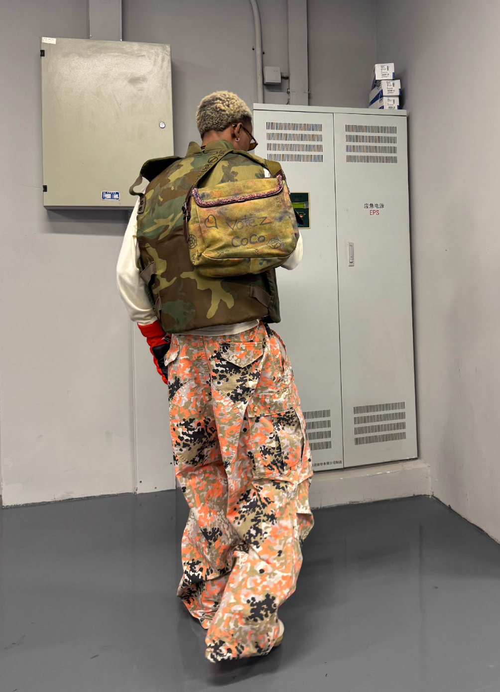 STEEPC Orange Camouflage Cargo Pants | Face 3 Face