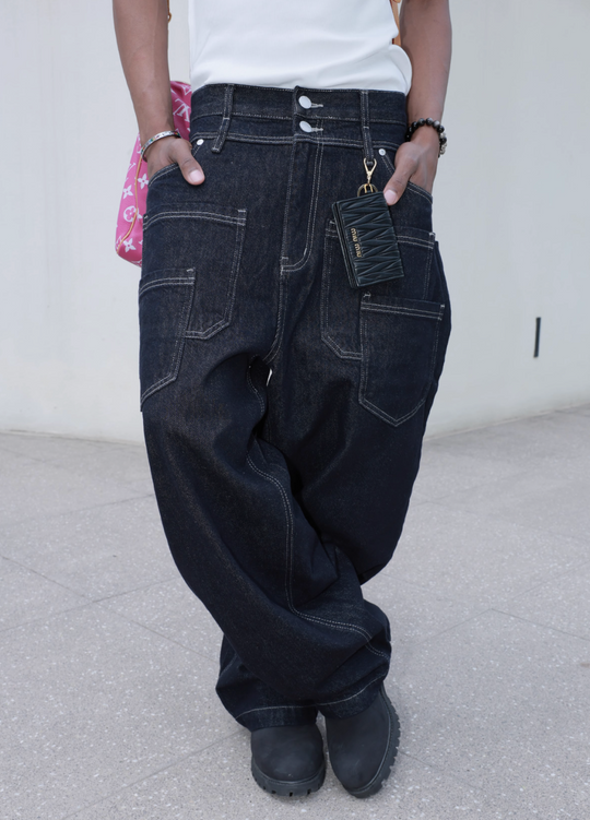 STEEPC Double Waist Structured Multi Pocket Jeans | Face 3 Face