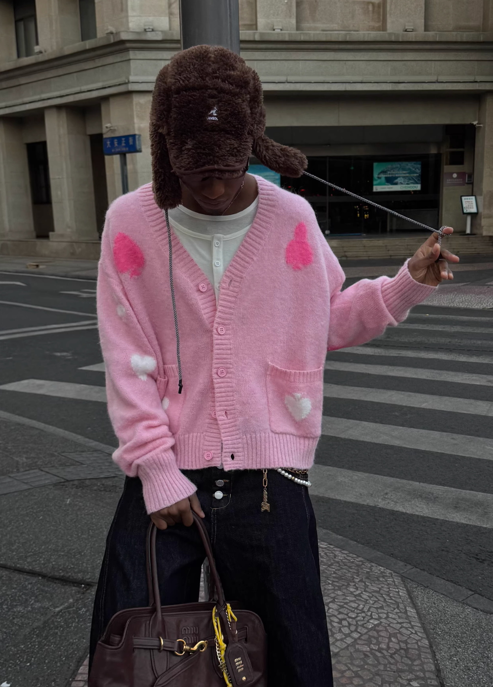 STEEPC Card Suits Wool Blend Knit Cardigan | Face 3 Face