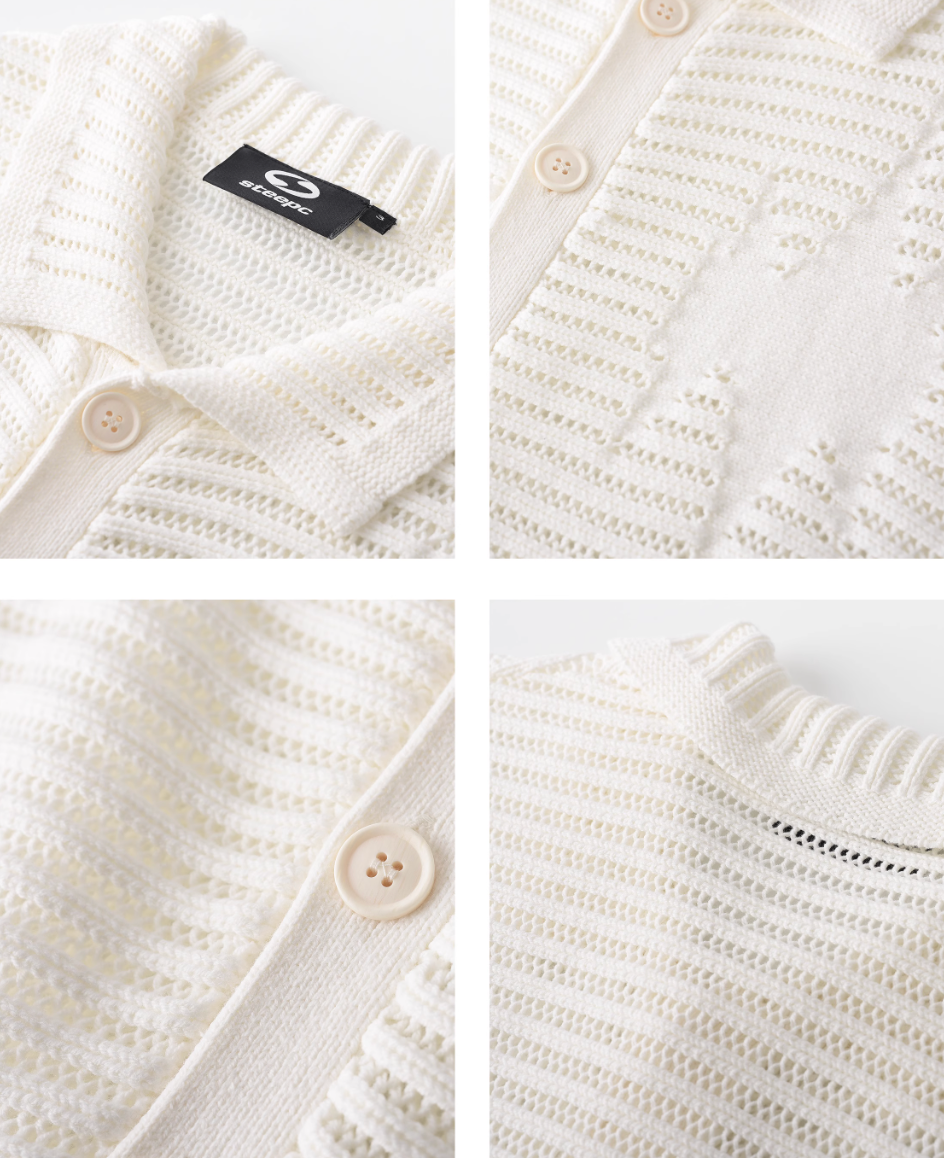 STEEPC Jacquard Short Sleeve Knit Shirt | Face 3 Face