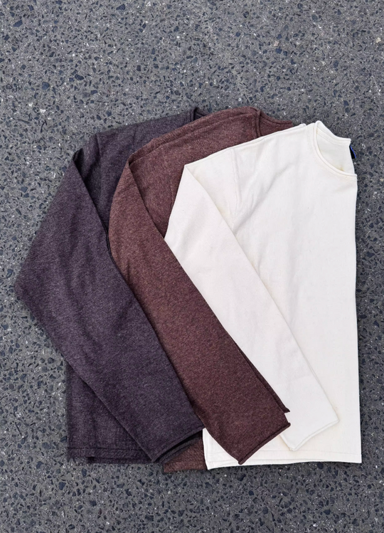 STEEPC Boxy Knit Long Sleeve Tee | Face 3 Face