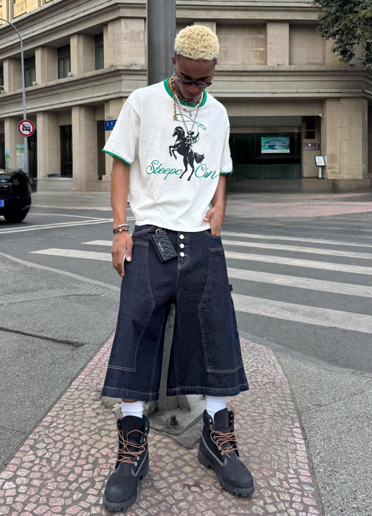 STEEPC Colorblock 3D Embroidered Knit Tee | Face 3 Face