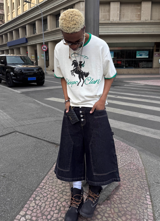 STEEPC Colorblock 3D Embroidered Knit Tee | Face 3 Face