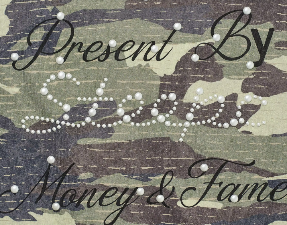 STEEPC Aged Forest Camo Pearl Embellished Print Tee | Face 3 Face