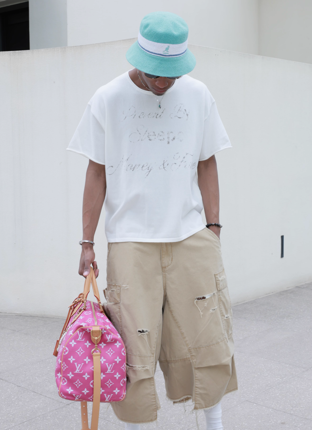 STEEPC Contrast Old Print Boxy Knit Tee | Face 3 Face