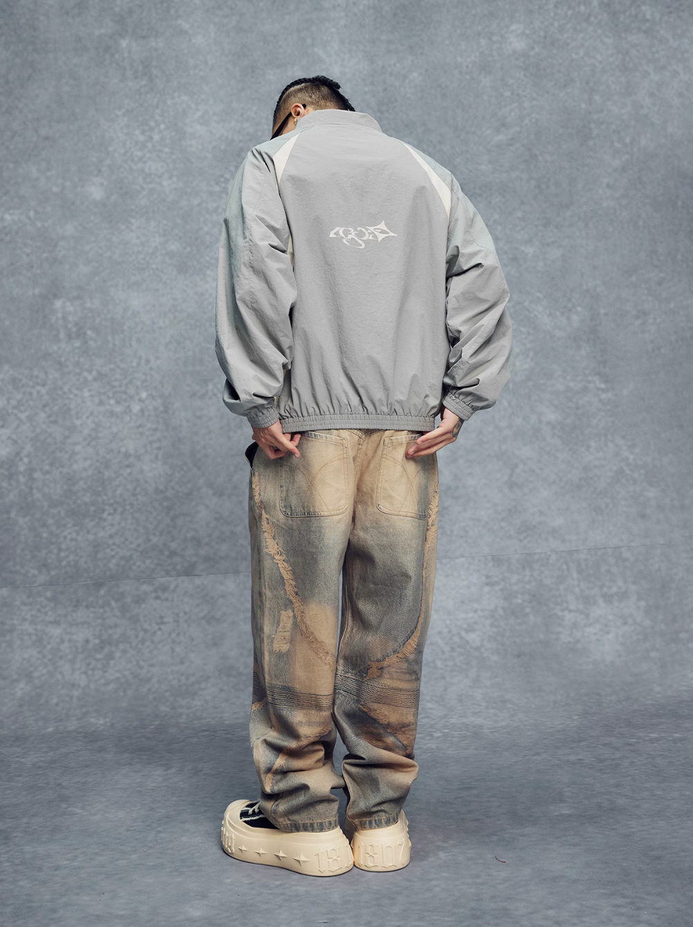 1807 Graffiti Logo Patchwork Coach Jacket | Face 3 Face