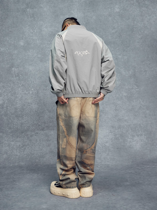 1807 Graffiti Logo Patchwork Coach Jacket | Face 3 Face