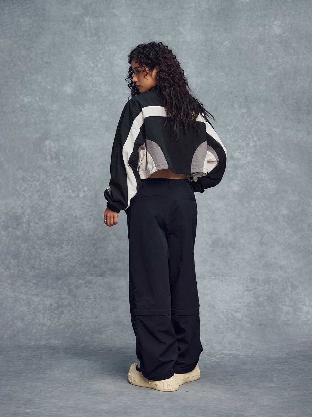 1807 Colorblock Cropped Track Jacket | Face 3 Face