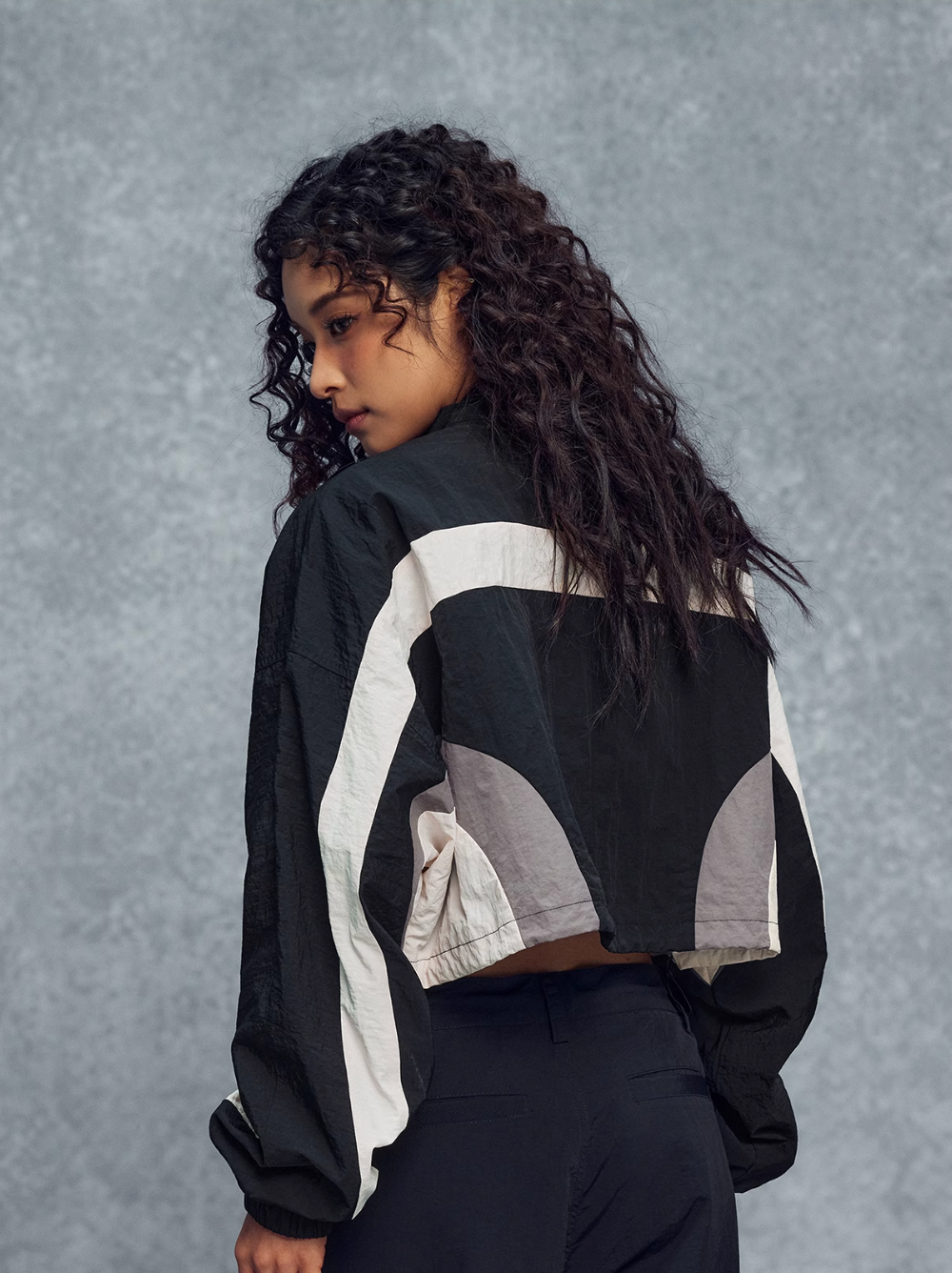 1807 Colorblock Cropped Track Jacket | Face 3 Face