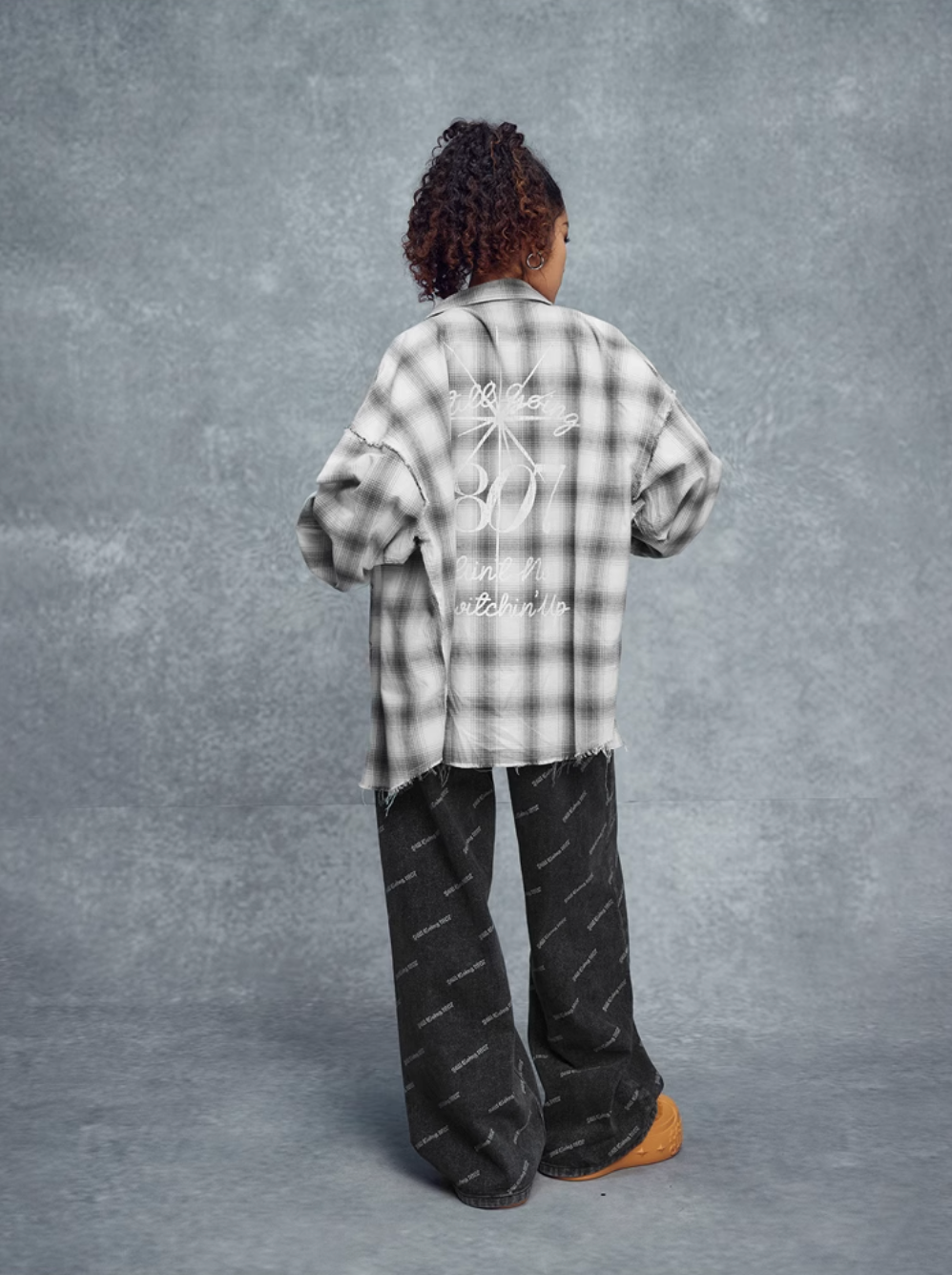 1807 Plaid Distressed Long Sleeve Shirt | Face 3 Face