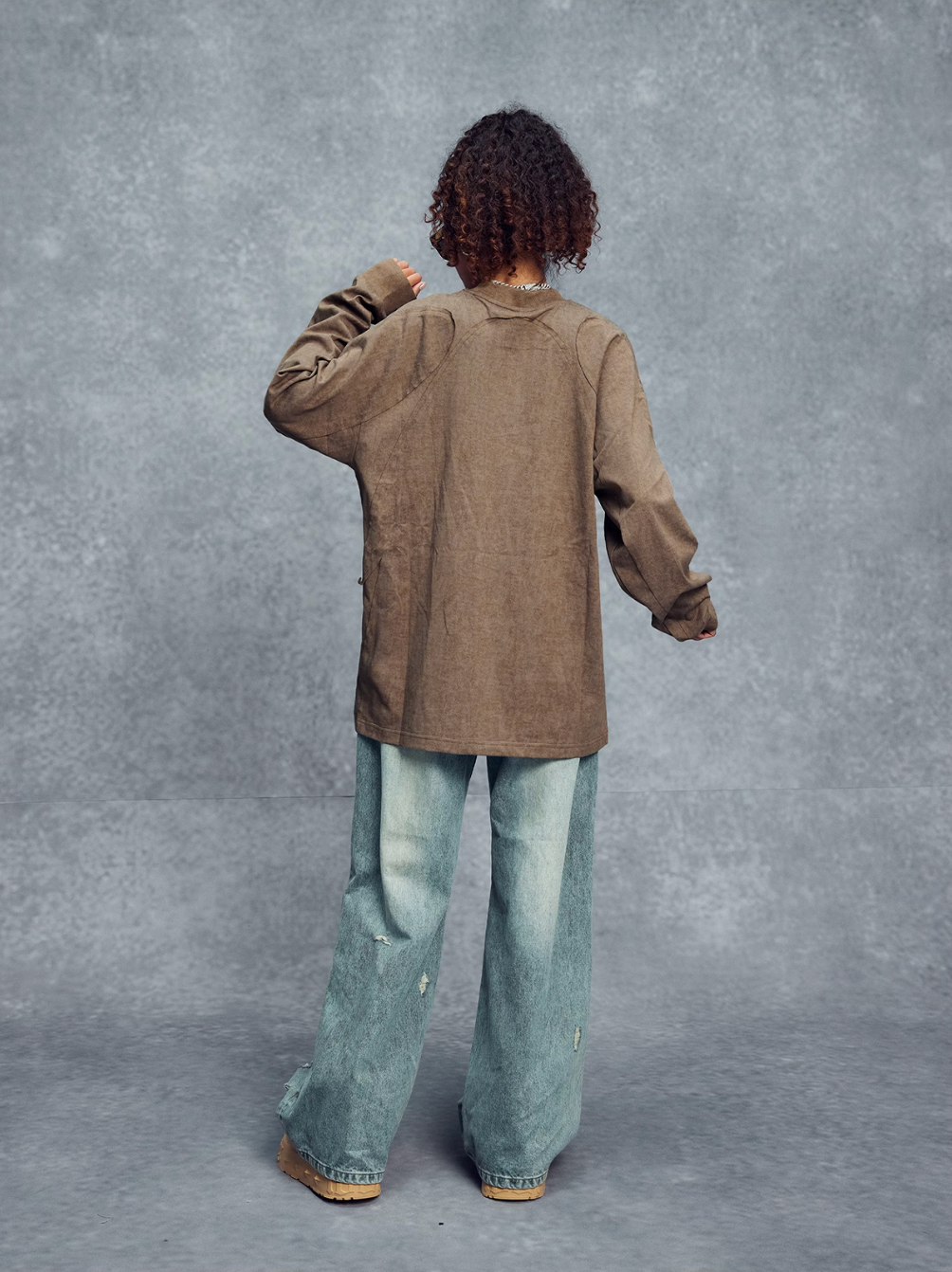 1807 Wax Print Patchwork Long Sleeve Tee | Face 3 Face