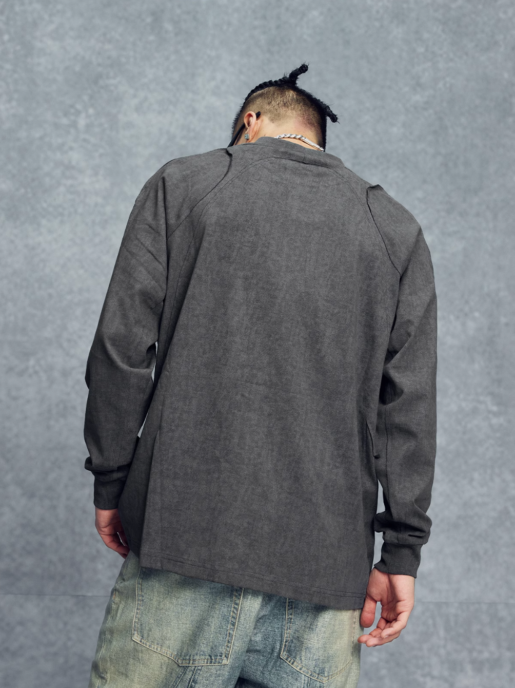 1807 Wax Print Patchwork Long Sleeve Tee | Face 3 Face