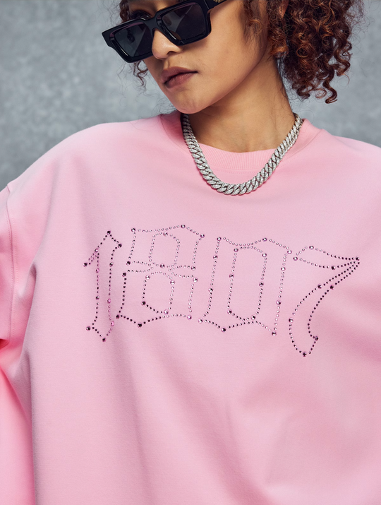 1807 Rhinestone Logo Long Sleeve Tee | Face 3 Face