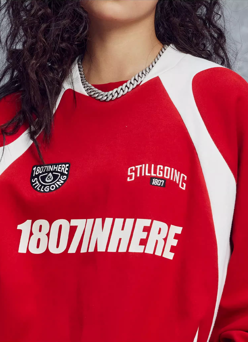 1807 Patchwork Number Sports Long Sleeve Tee | Face 3 Face