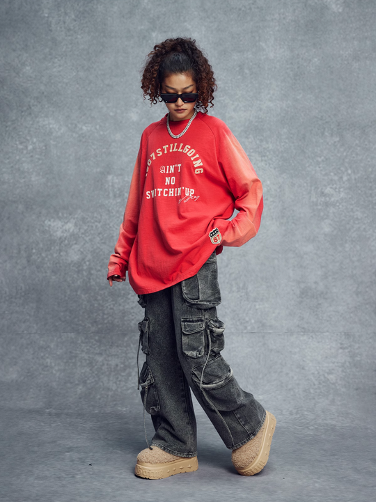 1807 Vintage Print Aged Long Sleeve Tee | Face 3 Face