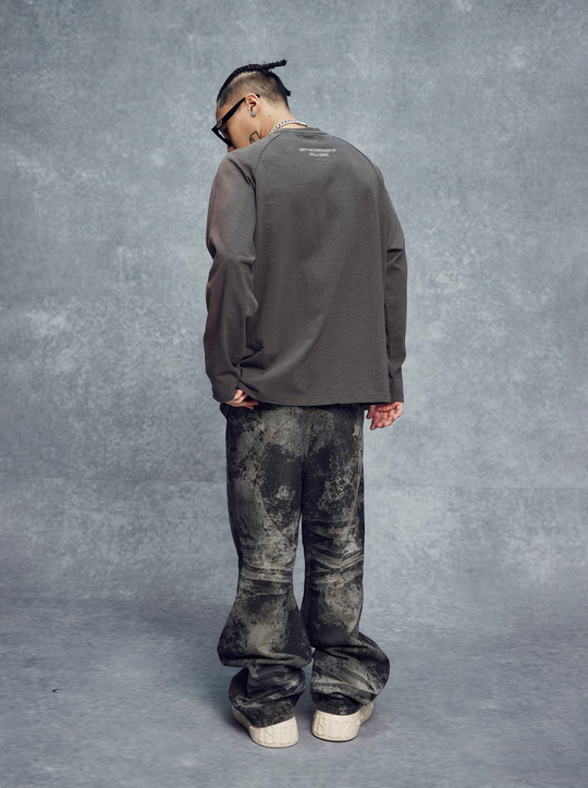 1807 Vintage Print Aged Long Sleeve Tee | Face 3 Face