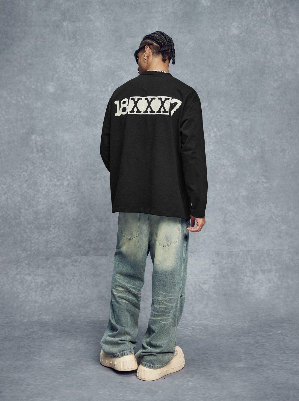 1807 18XXX7 Printed Basic Long Sleeve Tee | Face 3 Face