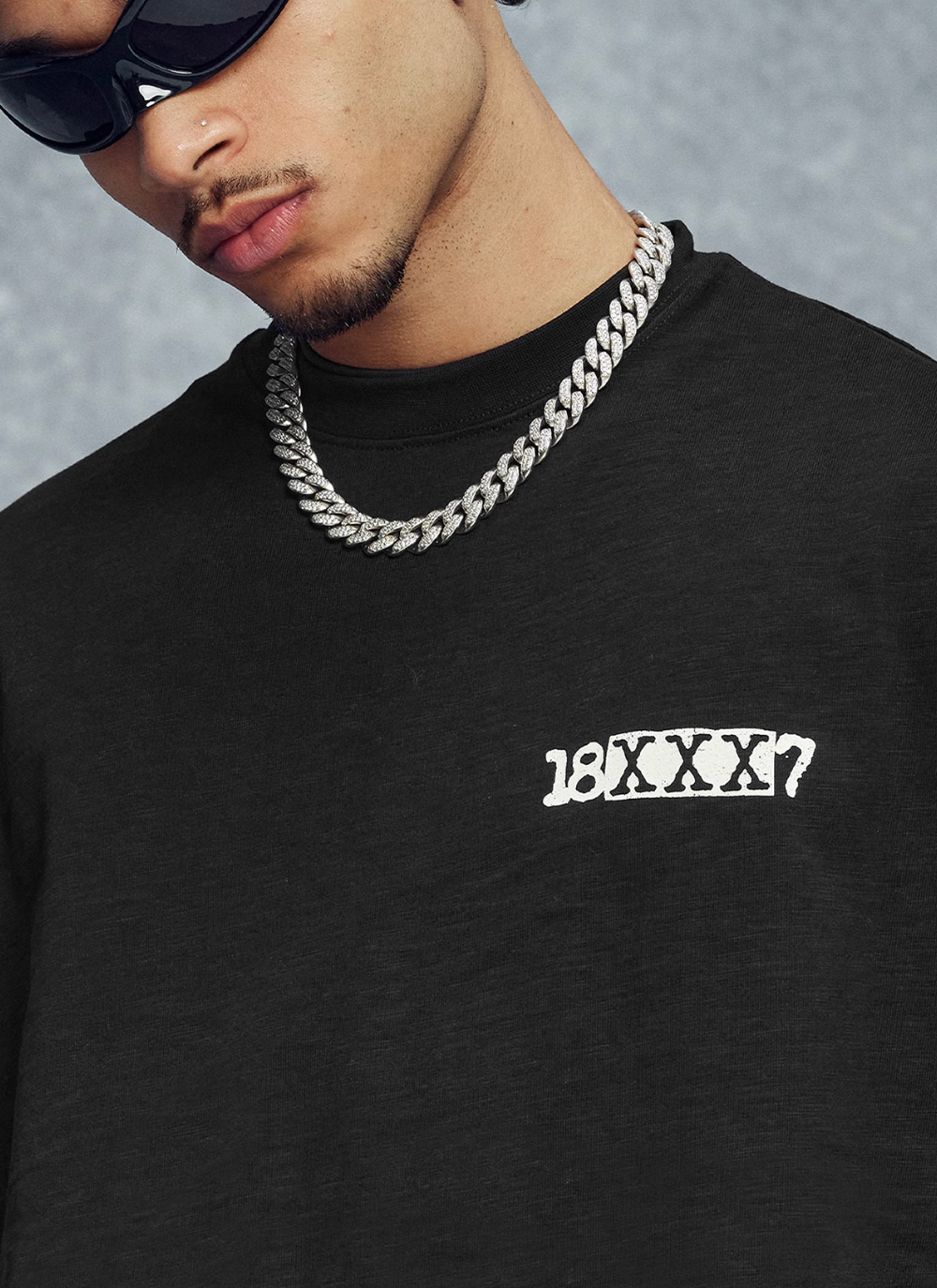 1807 18XXX7 Printed Basic Long Sleeve Tee | Face 3 Face