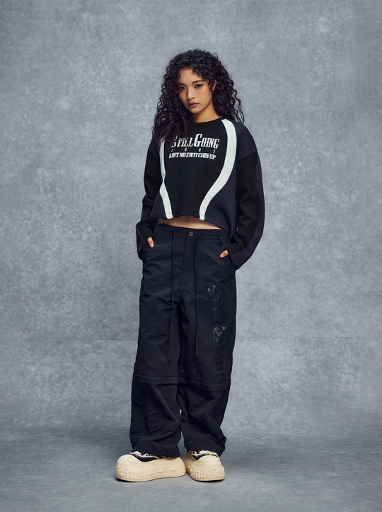 1807 Colorblock Sports Cropped Long Sleeve Tee | Face 3 Face