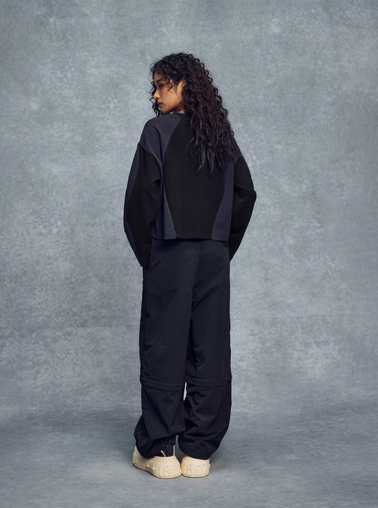 1807 Colorblock Sports Cropped Long Sleeve Tee | Face 3 Face