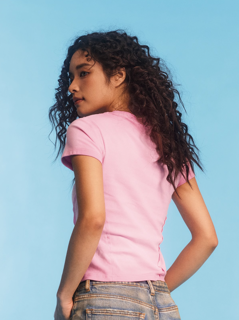 1807 Washed Cropped Slim Tee | Face 3 Face