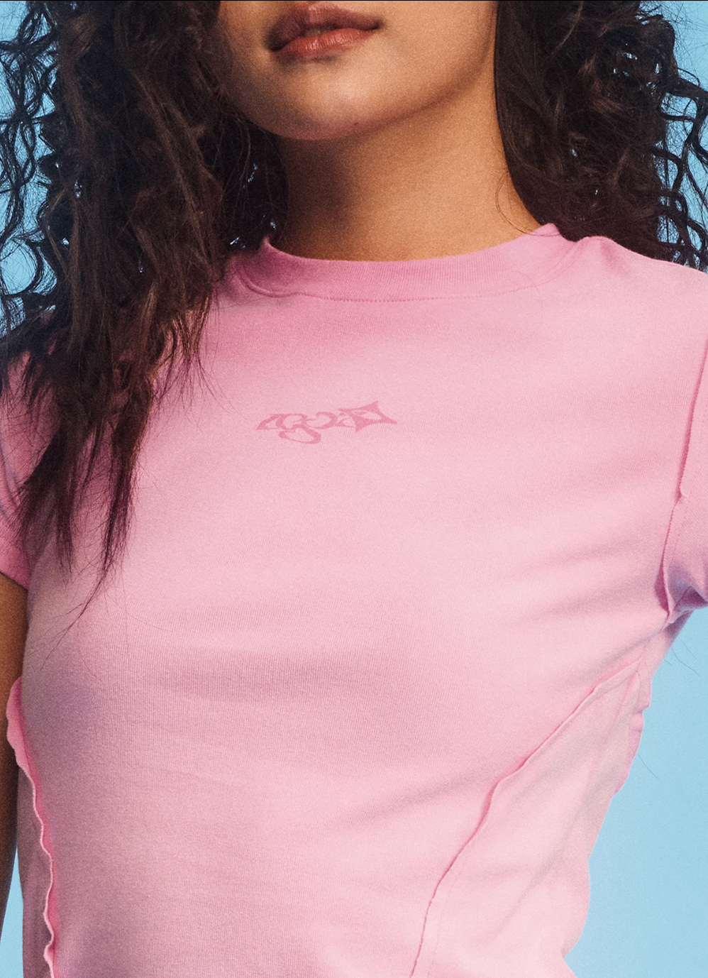 1807 Washed Cropped Slim Tee | Face 3 Face
