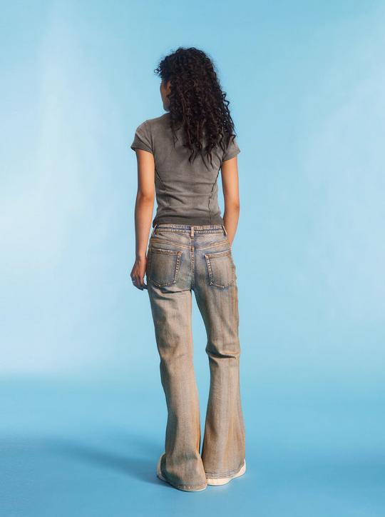 1807 Washed Cropped Slim Tee | Face 3 Face