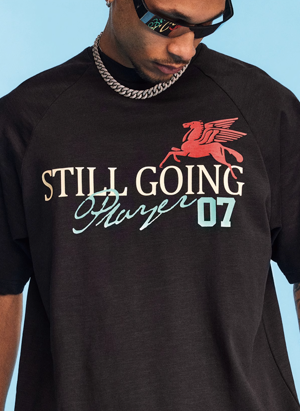 1807 Pegasus Print Raglan Tee | Face 3 Face