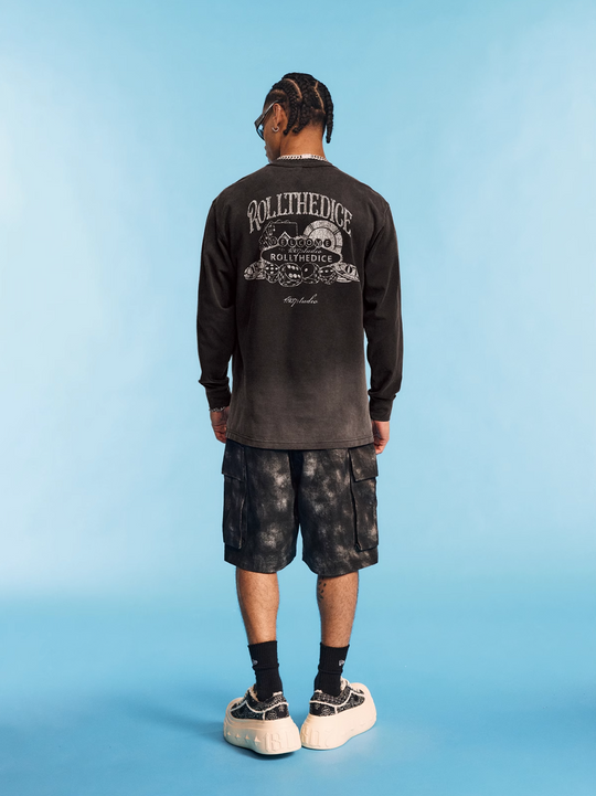 1807 Dice Old Print Aged Long Sleeve Tee | Face 3 Face