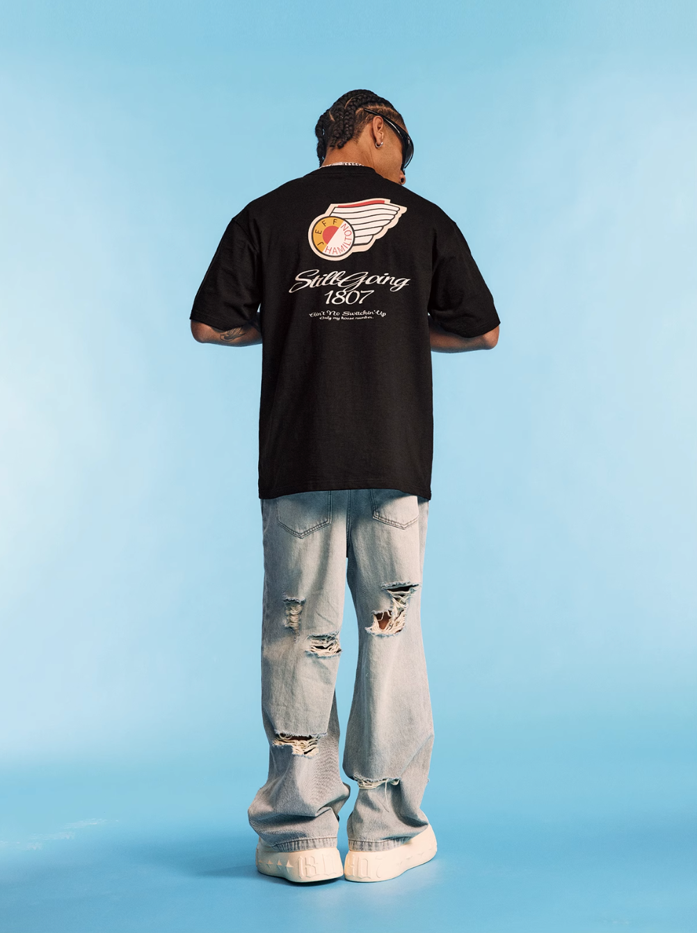 1807 Jeff Hamilton Font Logo Printed Tee | Face 3 Face