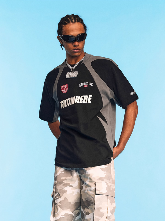 1807 Irregular Patchwork Sports Tee | Face 3 Face