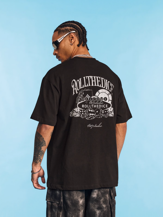 1807 ROLLTHEDICE Vintage Print Tee | Face 3 Face
