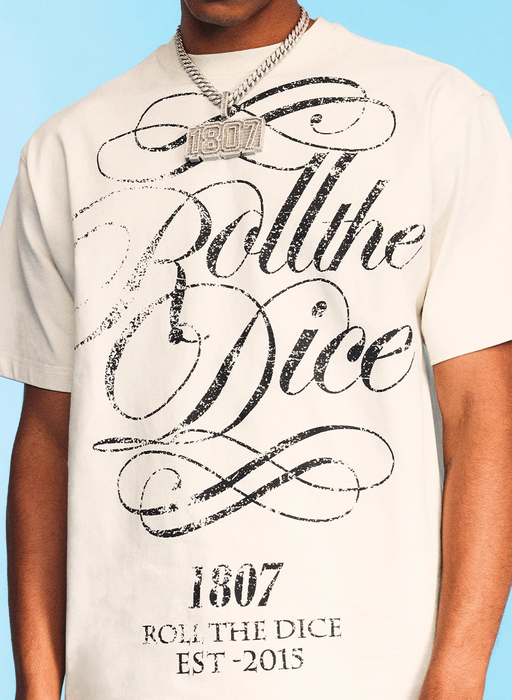 1807 ROLLTHEDICE Script Logo Tee | Face 3 Face