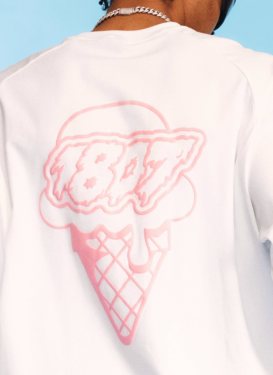 1807 Ice Cream Logo Printed Long Sleeve Tee | Face 3 Face