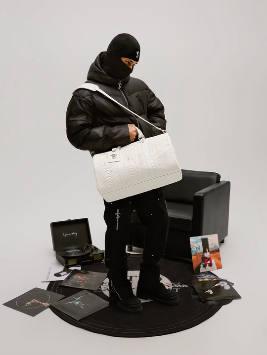 Small Town Kid Snake Pattern Leather Weekender Bag | Face 3 Face