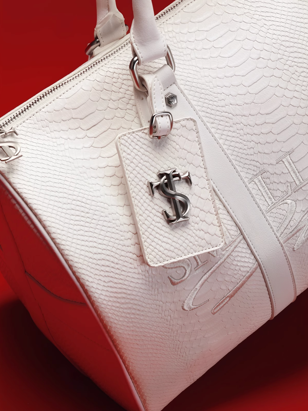 Small Town Kid Snake Pattern Leather Weekender Bag | Face 3 Face