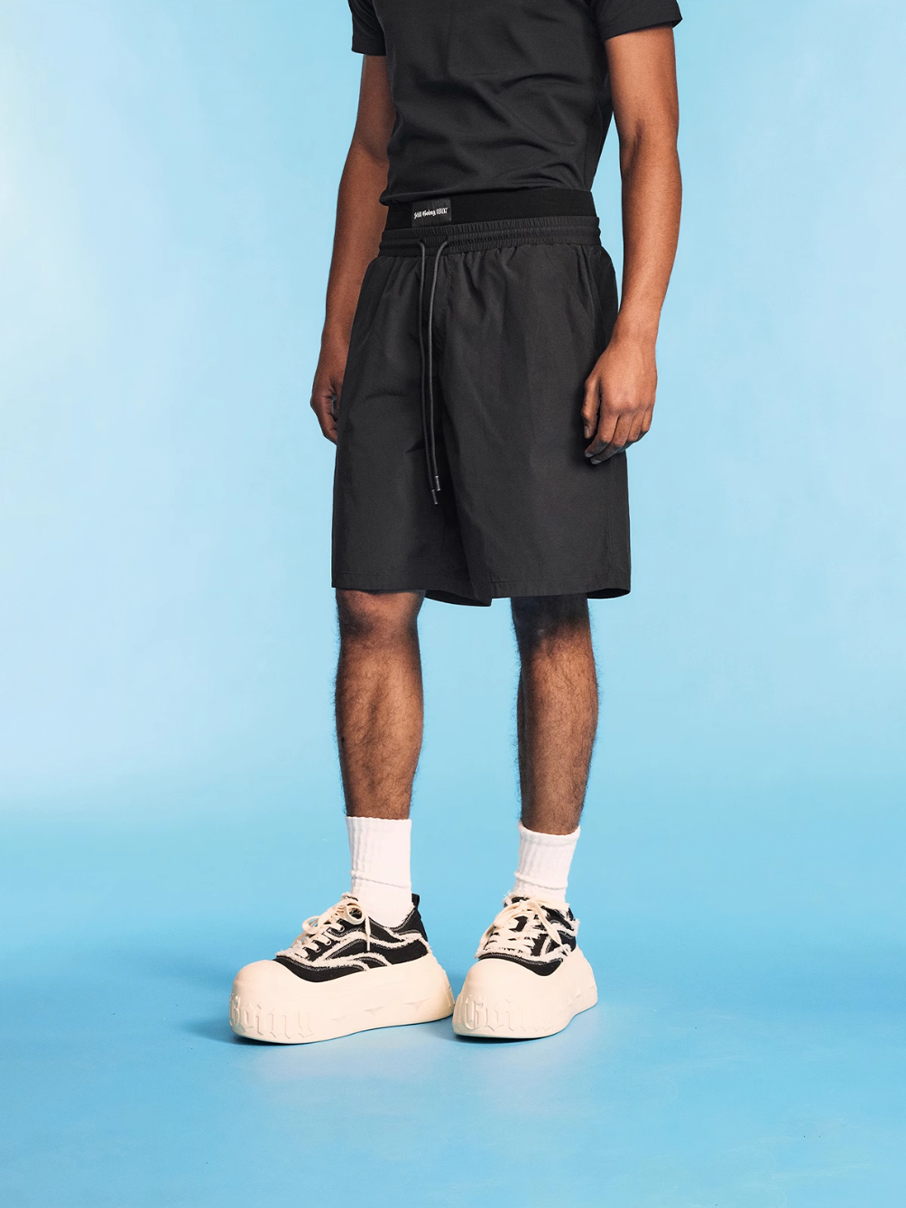 1807 Double Waist Layer Track Shorts | Face 3 Face