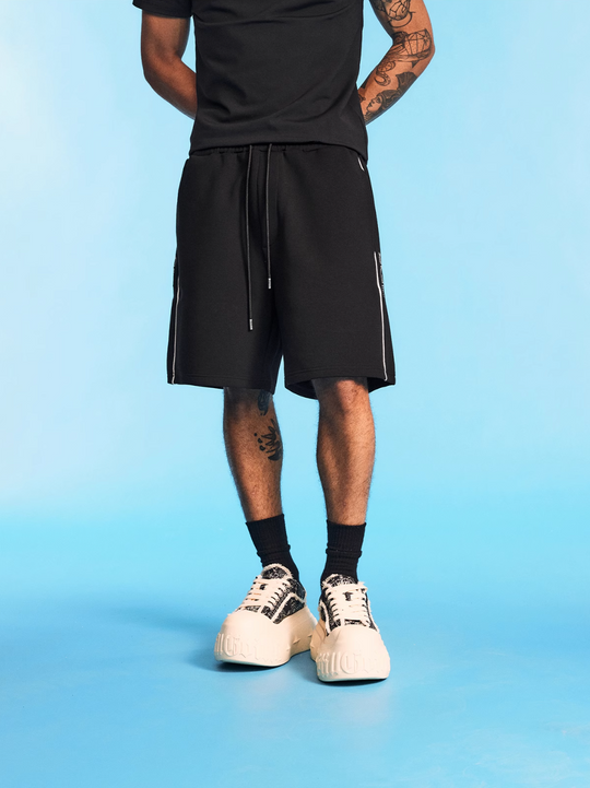 1807 Gothic Logo Embroidered Sweat Shorts | Face 3 Face