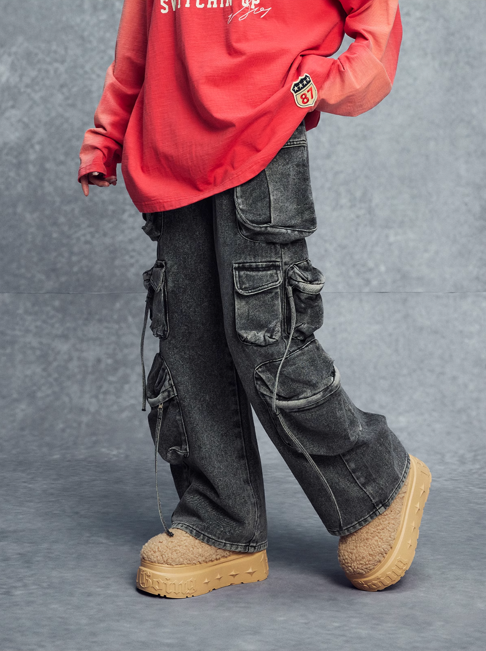 1807 Women's Multi Pocket Work Cargo Jeans | Face 3 Face