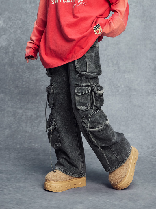 1807 Women's Multi Pocket Work Cargo Jeans | Face 3 Face