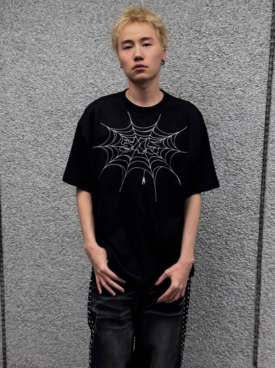 S45 Spiderweb Logo Embroidered Tee | Face 3 Face