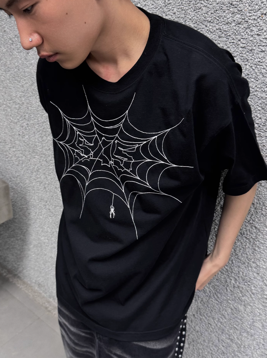 S45 Spiderweb Logo Embroidered Tee | Face 3 Face