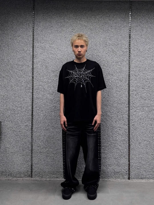 S45 Spiderweb Logo Embroidered Tee | Face 3 Face