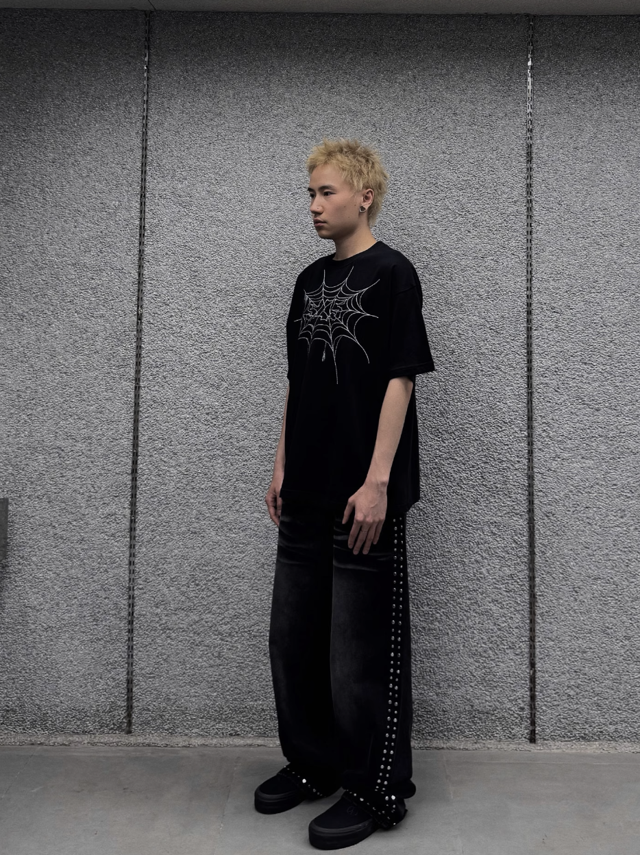 S45 Spiderweb Logo Embroidered Tee | Face 3 Face