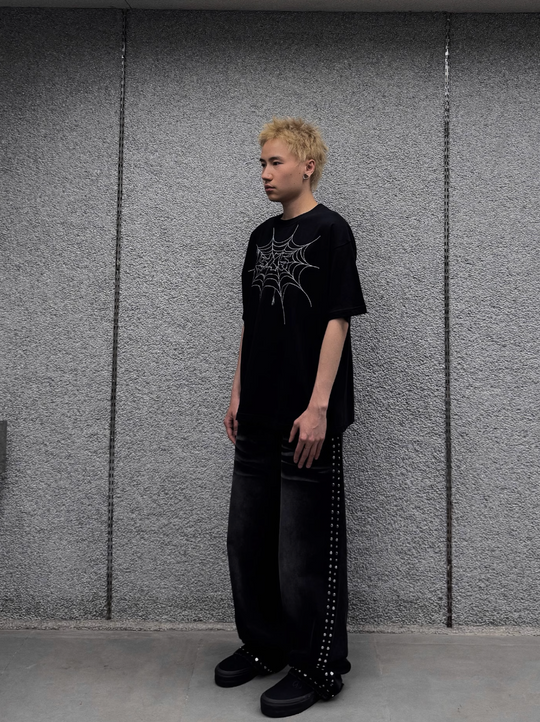 S45 Spiderweb Logo Embroidered Tee | Face 3 Face