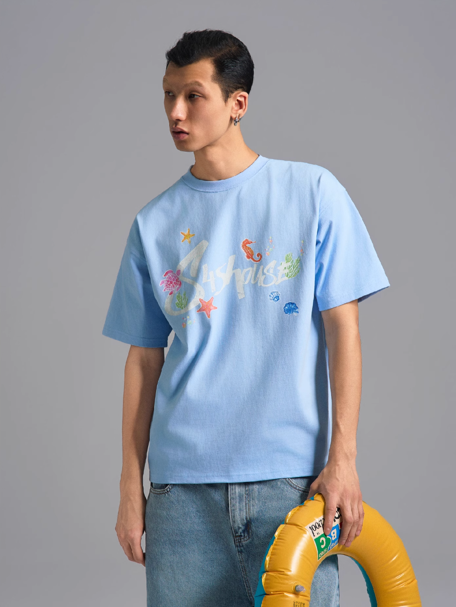 S45 Underwater World Graffiti Print Tee | Face 3 Face