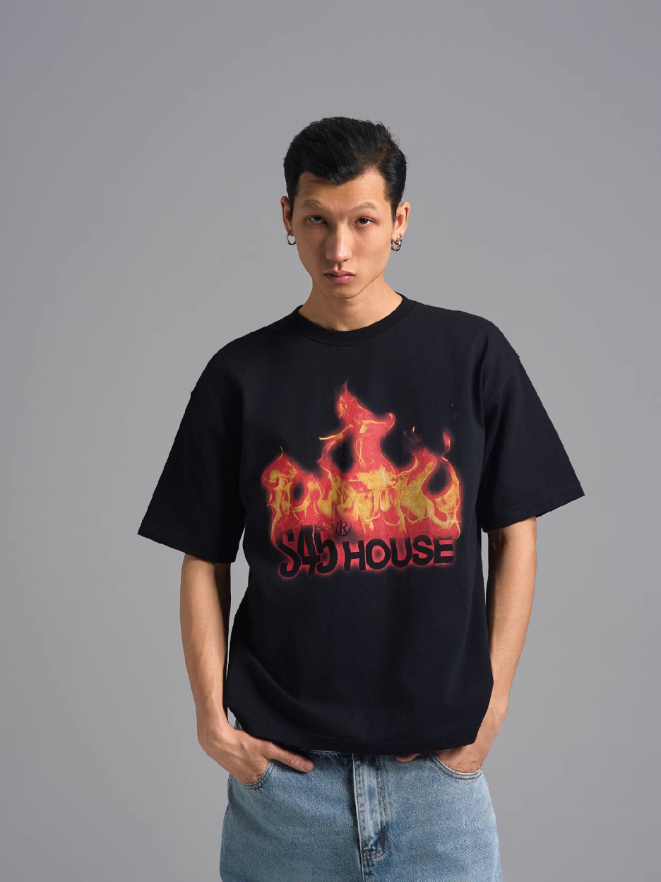 S45 Flame Logo Print Tee | Face 3 Face