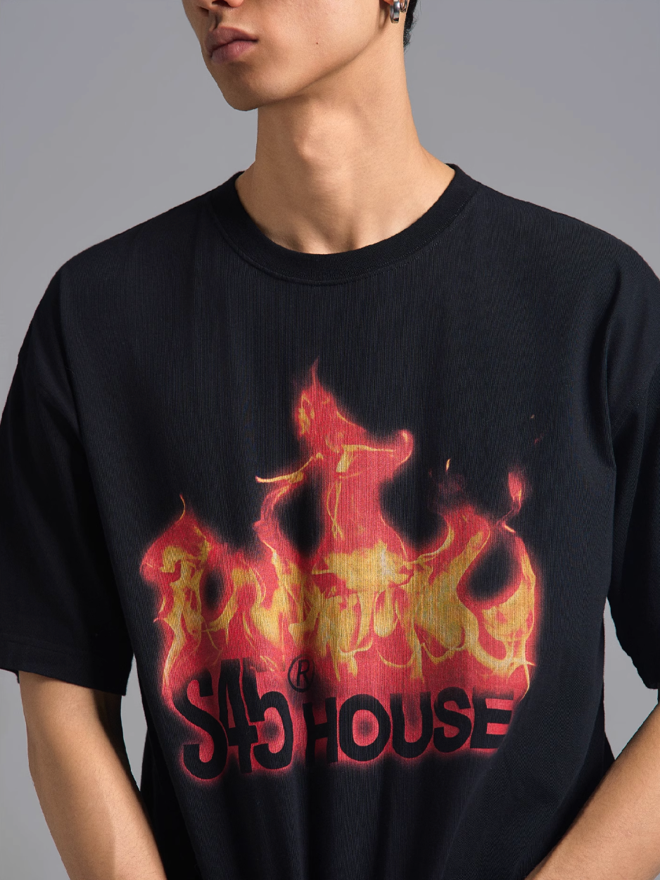 S45 Flame Logo Print Tee | Face 3 Face
