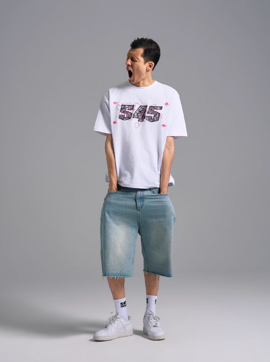 S45 Lace Patch Embroidered Logo Tee | Face 3 Face